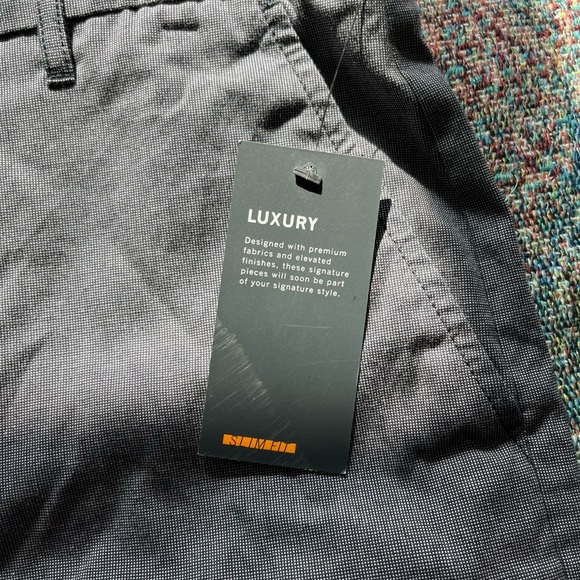 Marc Anthony Gray Flat Front Shorts Belt Loops SZ 32W Stretch Waist Slim Fit Men - Picture 14 of 15